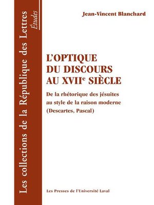 cover image of Optique du discours au 17e siècle L'